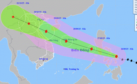 Tin bão mới nhất ngày 26/9: Bão Bualoi đêm nay vào Biển Đông