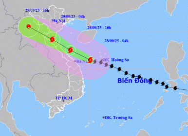 Tin bão mới nhất ngày 28/9: Bão Bualoi dự kiến đổ bộ Nghệ An - Quảng Trị vào chiều nay