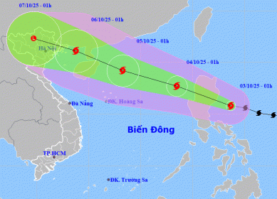 Tin bão mới nhất ngày 3/10: Bão Matmo hôm nay vào Biển Đông