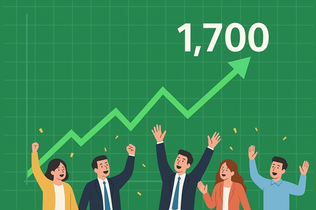 VN-Index chinh phục thành công ngưỡng 1,700 điểm