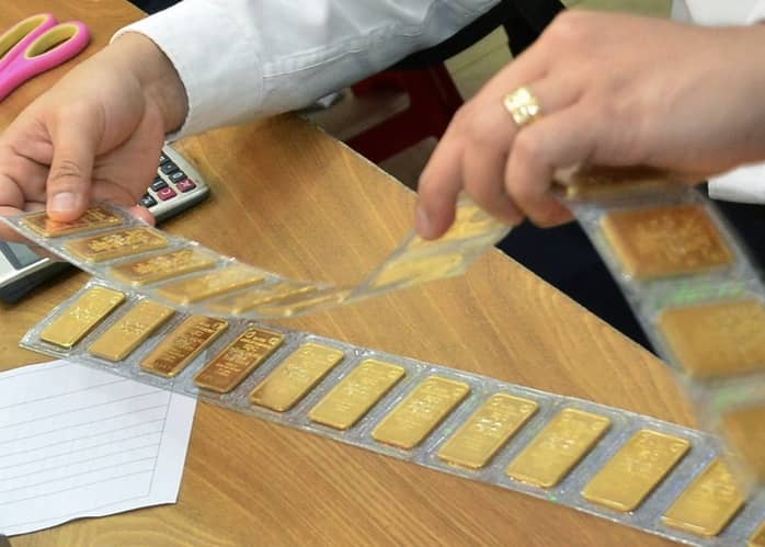 Cuối ngày 20-10, giá vàng miếng SJC tăng ngược dòng thế giới