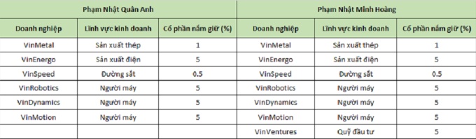 Hai con trai ông Phạm Nhật Vượng góp 200 tỷ vào công ty thép của Vingroup