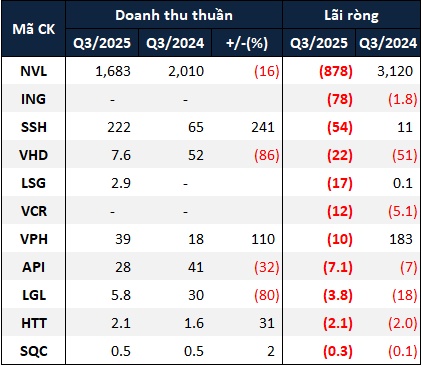 Doanh nghiệp bất động sản nhà ở kinh doanh ra sao trong quý 3?