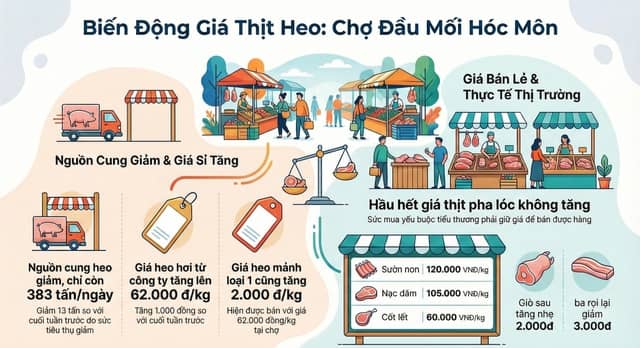 Giá heo hơi hôm nay, 24-11: Heo về chợ tiếp tục giảm, điều gì đang xảy ra?