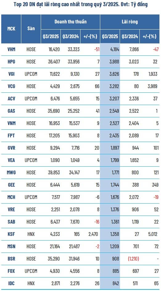 Toàn cảnh kinh doanh 9 tháng: Tăng trưởng lợi nhuận bỏ xa doanh thu