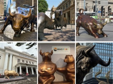 Muôn hình tượng đài “Bò – Gấu” ở các thị trường chứng khoán thế giới