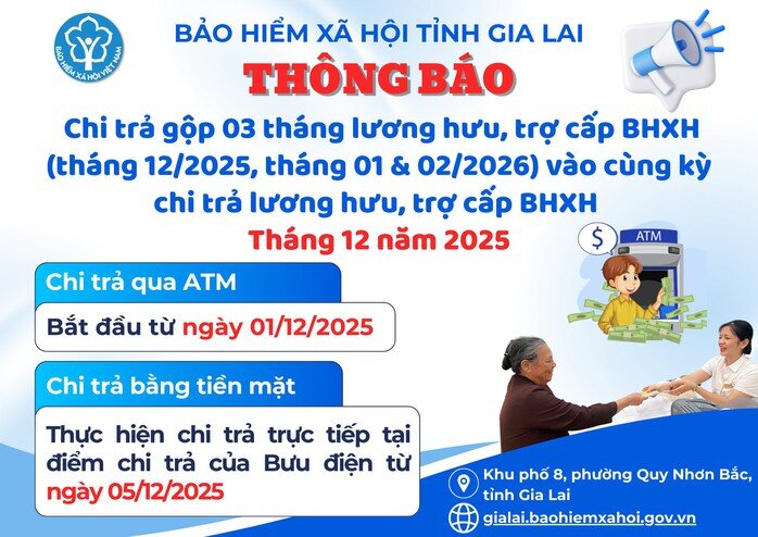 Lương hưu, trợ cấp gộp 3 tháng đang đến với người dân 4 tỉnh