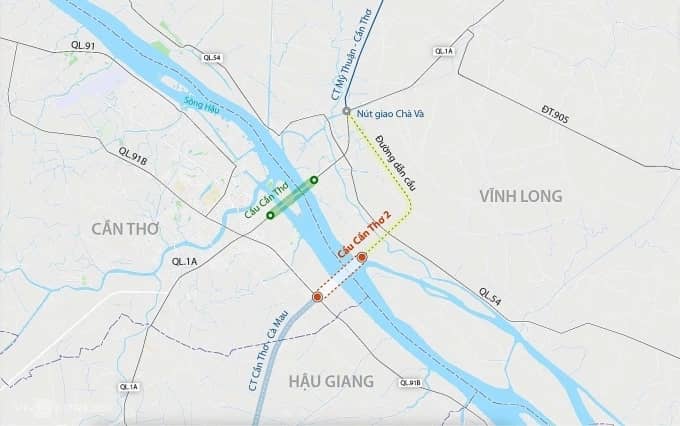 Đề xuất gần 30.000 tỷ đồng xây cầu Cần Thơ 2