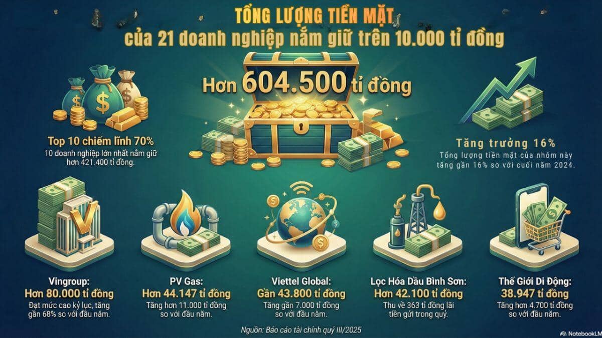 Lộ diện kho tiền khổng lồ của các ông lớn kinh tế Việt Nam