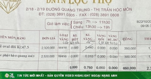 Kết quả vụ việc khách hàng ‘tố’ khó khăn bán lại vàng ở tiệm vàng Hóc Môn