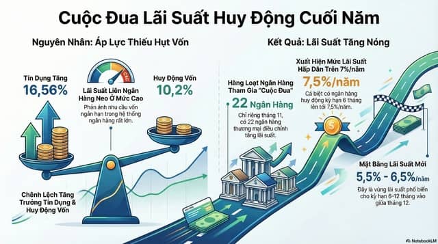 Có ngân hàng đưa lãi suất gửi tiết kiệm 6 tháng lên 7,5%/năm