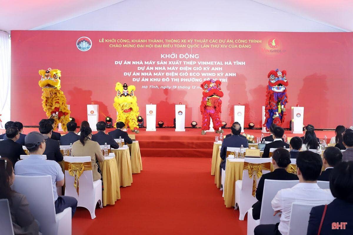 Vingroup khởi động loạt dự án nhà máy thép VinMetal, điện gió và khu đô thị lớn tại Hà Tĩnh