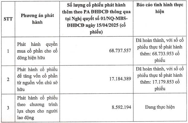 MBS muốn dùng gần 86 tỷ đồng từ phát hành ESOP để cấp vốn cho hoạt động margin