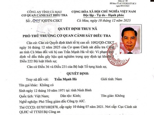 Chủ tịch công ty AIC Nguyễn Thị Thanh Nhàn tiếp tục bị truy nã