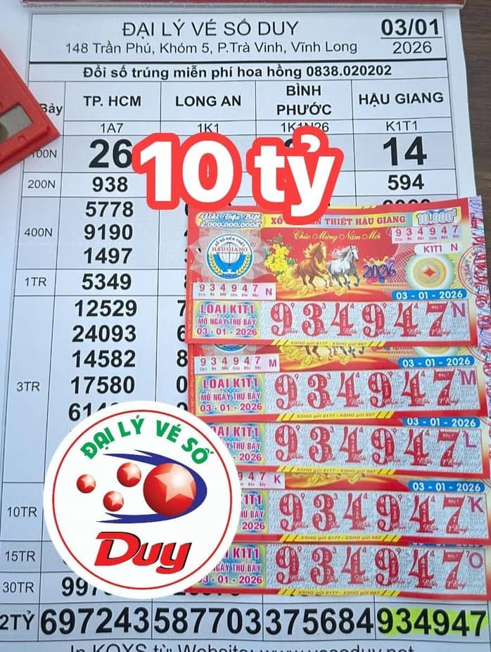 Xổ số miền Nam: Xôn xao 3 giải độc đắc liên tiếp trúng ở Vĩnh Long