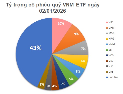 Quỹ ETF 600 triệu USD mua mạnh HPG và cổ phiếu tài chính trong tuần cuối 2025