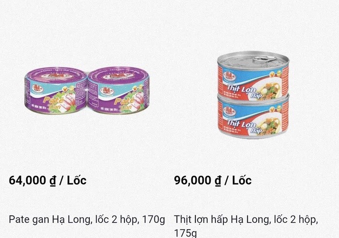 Một siêu thị thông báo thu hồi đồ hộp Hạ Long trên toàn hệ thống