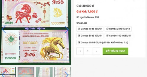 Tiền lì xì linh vật Ngựa 2026 tràn ngập thị trường