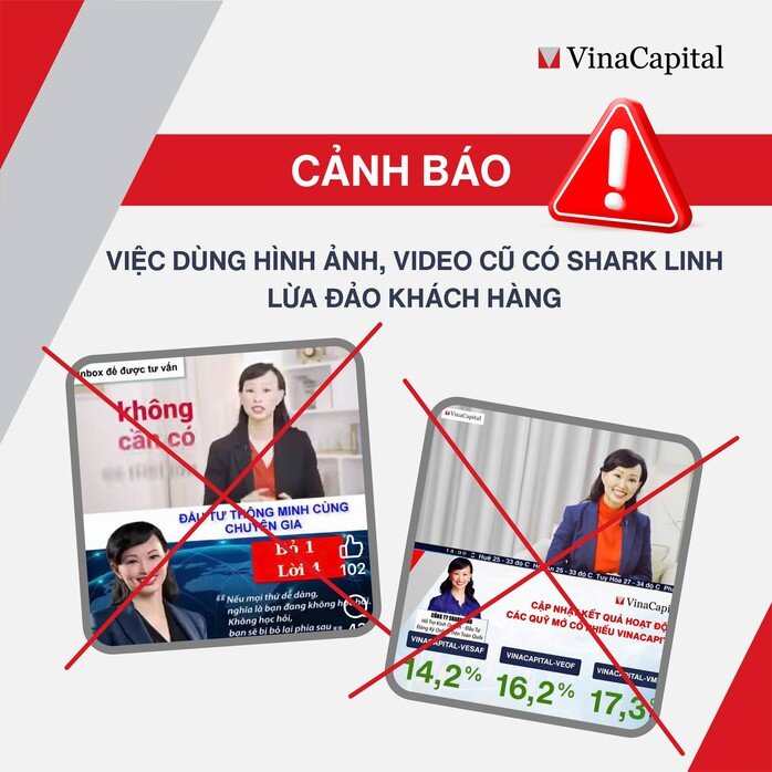Cảnh báo chiêu mạo danh VinaCapital, Shark Linh để lừa đảo đầu tư
