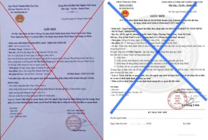 Giả mạo giấy mời làm việc với cơ quan thuế