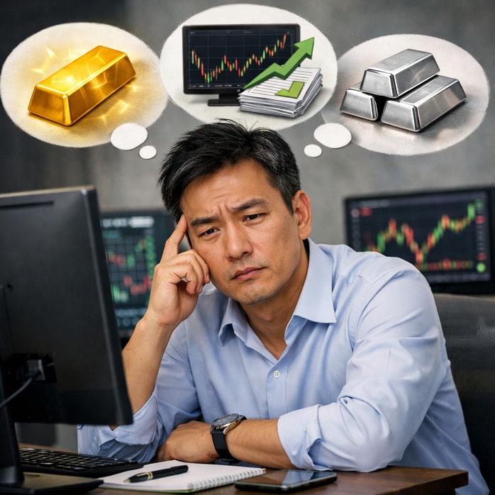 Có nên bán chứng khoán mua vàng, bạc?
