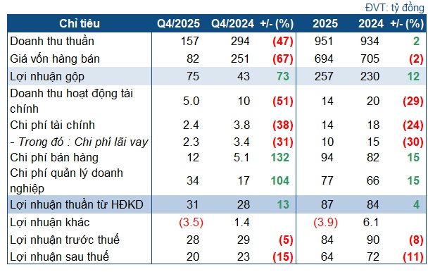 Vidipha kết năm giảm lãi 11%, không hoàn thành kế hoạch