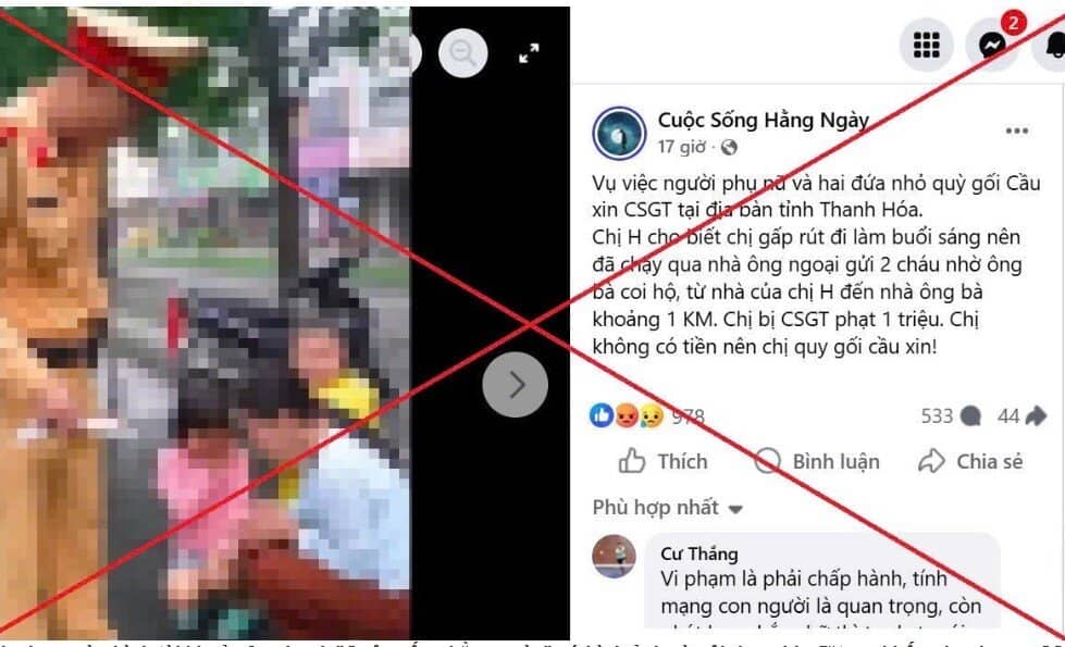 Công an Thanh Hóa điều tra người đưa thông tin, hình ảnh sai sự thật về CSGT