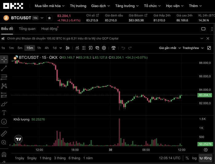 Thị trường tiền số hôm nay, 30-1: Bitcoin rớt thảm, nhà đầu tư hoảng loạn