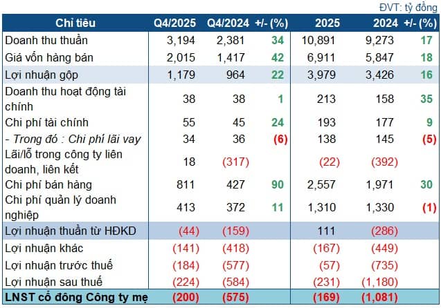 VNZ lập kỷ lục doanh thu trên 10 ngàn tỷ, giảm mạnh lỗ