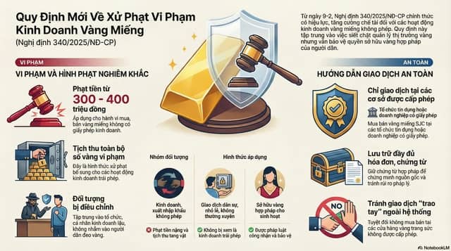 Từ hôm nay 9-2, những vi phạm nào sẽ bị tịch thu vàng?