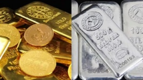 Vàng mất mốc 5,000 USD, bạc giảm gần 5%