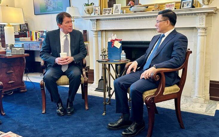 Quyền Bộ trưởng Bộ Công Thương trao đổi với Giám đốc cơ quan Thương mại quốc tế Mỹ