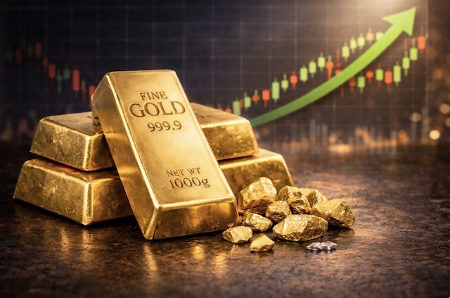 Vàng thế giới vượt mốc 5,100 USD sau động thái áp thuế của ông Trump