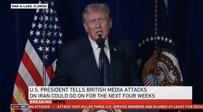 Tổng thống Donald Trump: Xung đột với Iran có thể kéo dài 4 tuần