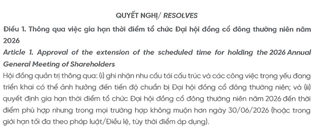 Phát sinh nhu cầu tái cấu trúc, Chứng khoán APG gia hạn ngày tổ chức ĐHĐCĐ