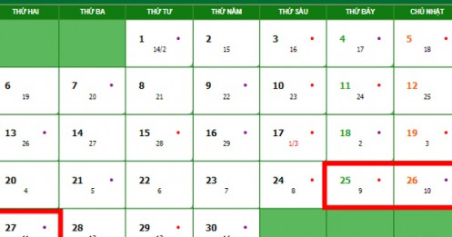 Bộ Nội vụ nói gì về thông tin nghỉ 9 ngày liên tiếp dịp Giỗ Tổ, 30-4 và 1-5?