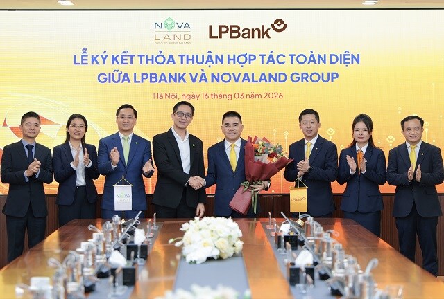 Ông Bùi Cao Nhật Quân xuất hiện tại lễ ký kết giữa Novaland và LPBank