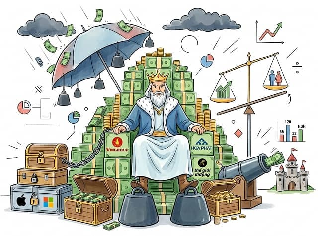Toan tính của những ông vua tiền mặt khi có hàng núi tiền nhưng không trả nợ