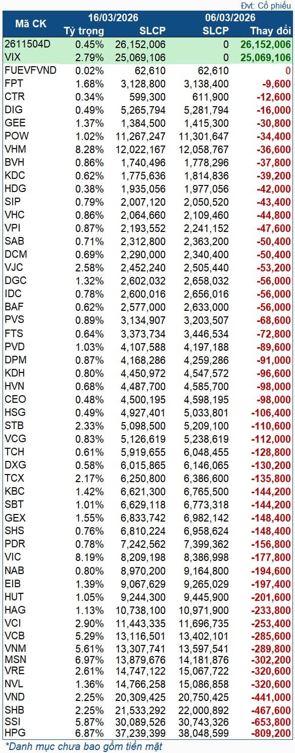 VNM ETF tiếp đà bán ròng trong tuần công bố review danh mục
