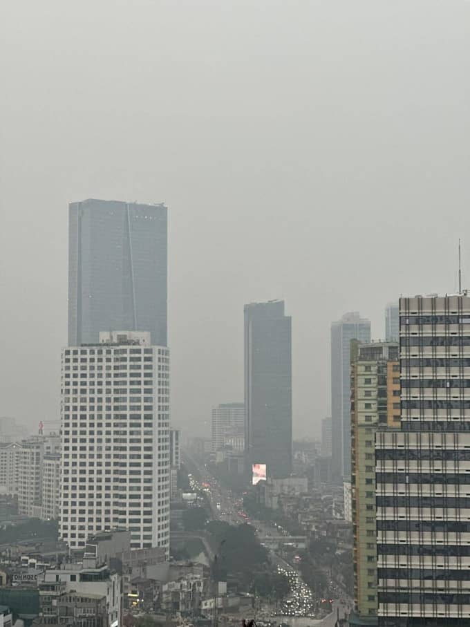 Chất lượng không khí Hà Nội ở mức xấu