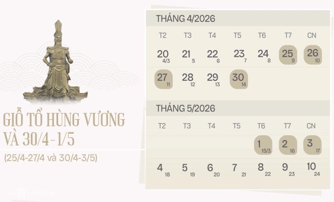 Không hoán đổi để nghỉ lễ 9 ngày