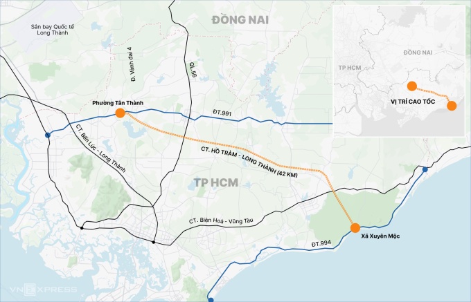 Hơn 44.000 tỷ đồng xây cao tốc Long Thành - Hồ Tràm