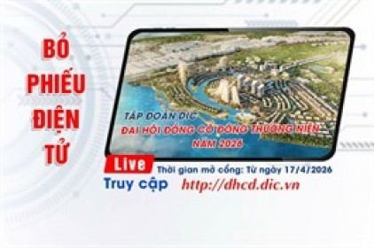 Tập đoàn DIC mở hệ thống tham dự và bỏ phiếu điện tử ĐHĐCĐ từ ngày 17/4