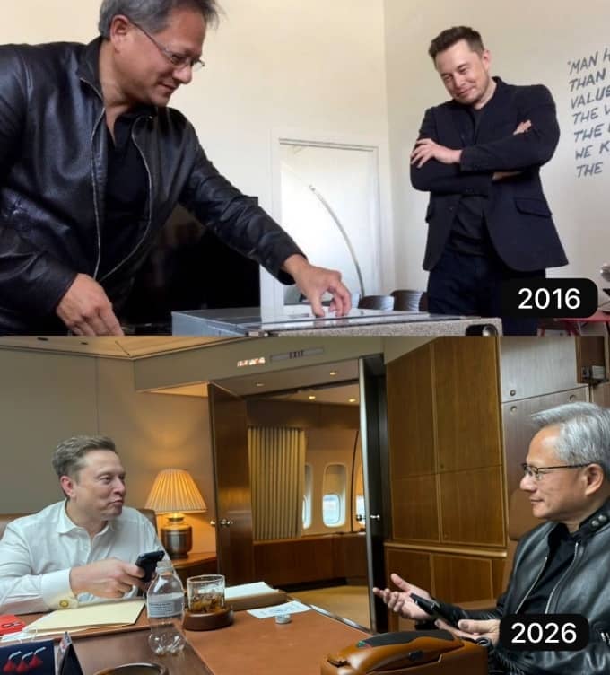Tình bạn giữa Elon Musk và Jensen Huang