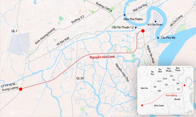 TP HCM nghiên cứu xây 18 km đường trên cao dọc đại lộ Nguyễn Văn Linh