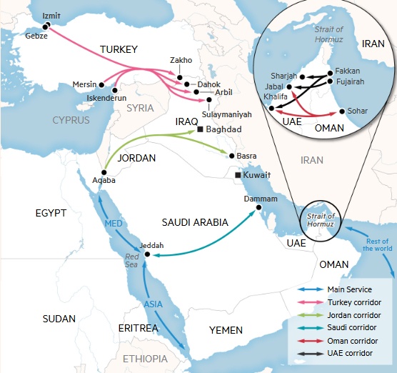 Eo biển Hormuz tê liệt, cước vận tải vùng Vịnh vượt cả thời COVID-19