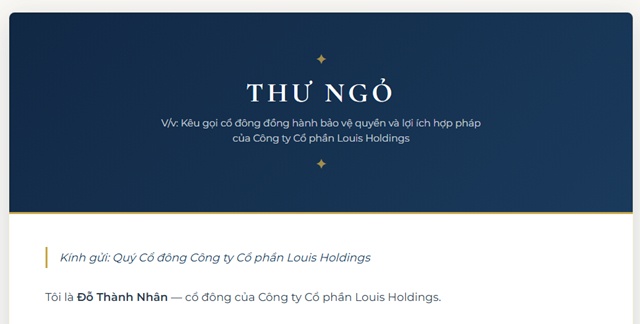 Ông Đỗ Thành Nhân và Louis Holdings bất ngờ tái xuất?