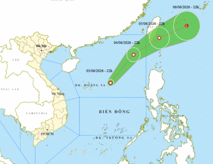 Biển Đông xuất hiện áp thấp nhiệt đới đầu tiên trong năm 2026