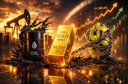 Dầu WTI giảm 6%, Dow Jones tăng hơn 600 điểm, vàng tăng 3%