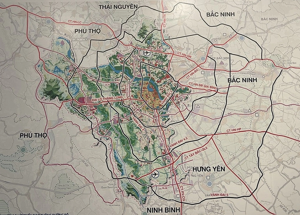 Hà Nội quy hoạch 9 trục động lực phát triển, lấy sông Hồng làm trung tâm